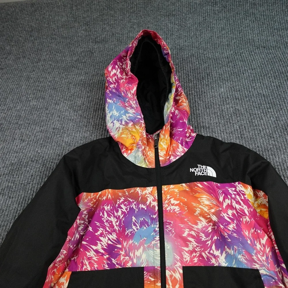 The North Face Ski Jacket Girls 10 Multicolor DryVent Hooded Snow Insulated